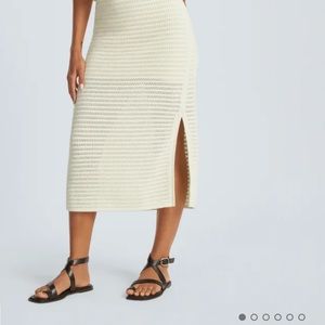 Everlane crochet knit skirt